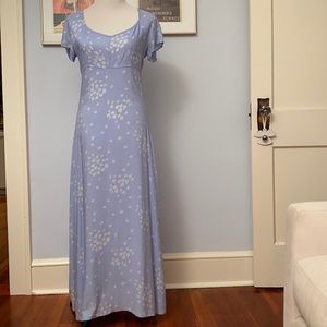 Esprit dress, vintage 90s periwinkle blue floral.
